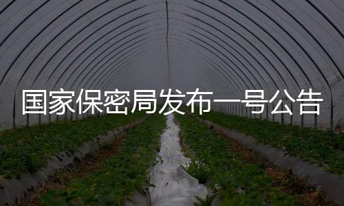 國家保密局發布一號公告，加強保密管理，維護國家安全