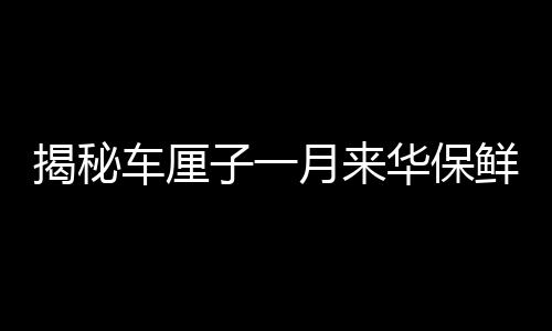 揭秘車厘子一月來華保鮮秘訣，科技護航下的奇跡果實