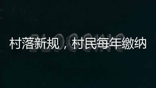 村落新規(guī)，村民每年繳納120元人口服務(wù)費——服務(wù)升級與費用解讀