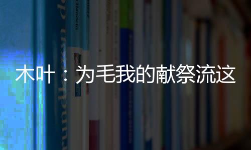 木葉：為毛我的獻(xiàn)祭流這么正規(guī)