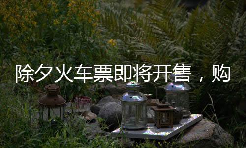 除夕火車票即將開售，購票攻略與準(zhǔn)備事項